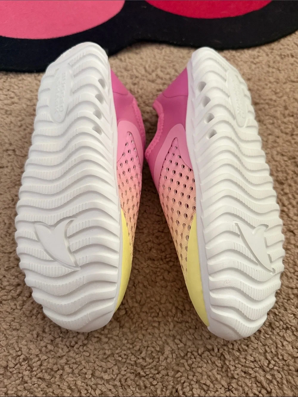 Kids Pink & Yellow Slip-On Water Shoes